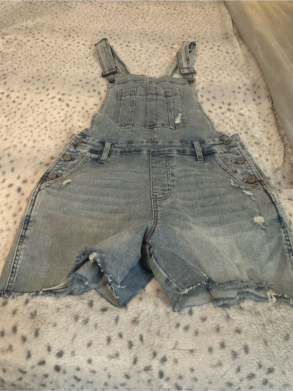 Judy Blue Light Wash Denim Short Overalls